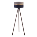 Duolla - Candeeiro de chão DUO 1xE27/60W/230V diâmetro 44 cm cinzento/azul/castanho