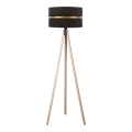 Duolla - Candeeiro de chão DUO 1xE27/60W/230V diâmetro 44 cm preto/bege