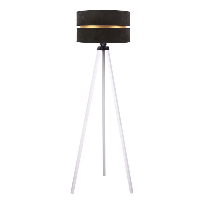 Duolla - Candeeiro de chão DUO 1xE27/60W/230V diâmetro 44 cm preto/branco