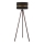 Duolla - Candeeiro de chão DUO 1xE27/60W/230V diâmetro 44 cm preto/castanho