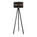 Duolla - Candeeiro de chão DUO 1xE27/60W/230V diâmetro 44 cm preto/wenge