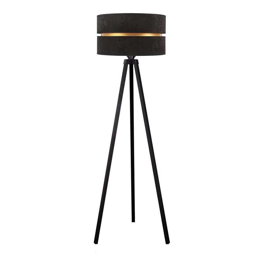 Duolla - Candeeiro de chão DUO 1xE27/60W/230V diâmetro 44 cm preto/wenge