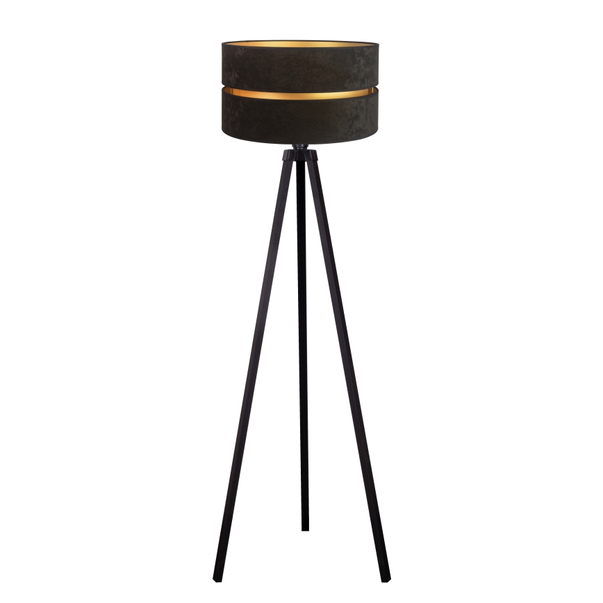 Duolla - Candeeiro de chão DUO 1xE27/60W/230V diâmetro 44 cm preto/wenge