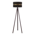 Duolla - Candeeiro de chão DUO 1xE27/60W/230V diâmetro 44 cm preto/wenge