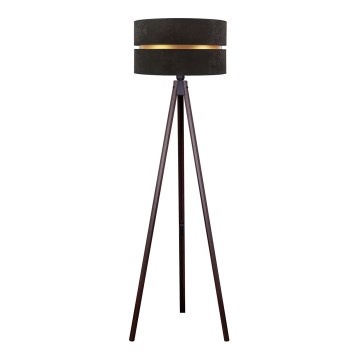 Duolla - Candeeiro de chão DUO 1xE27/60W/230V diâmetro 44 cm preto/wenge