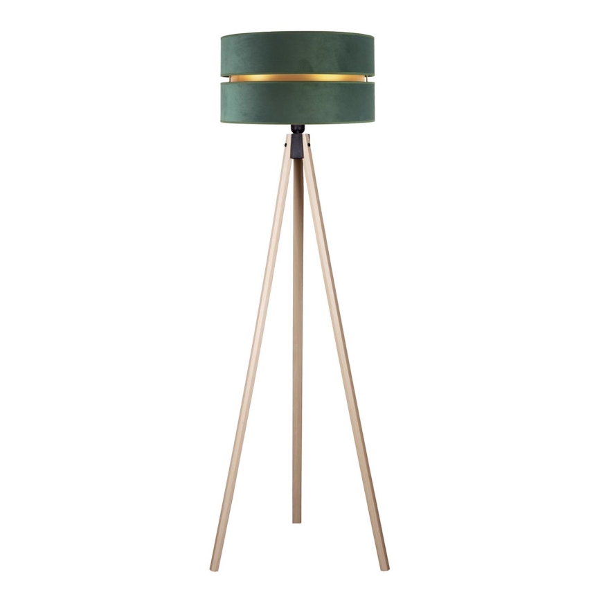 Duolla - Candeeiro de chão DUO 1xE27/60W/230V diâmetro 44 cm verde/bege