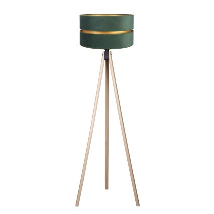 Duolla - Candeeiro de chão DUO 1xE27/60W/230V diâmetro 44 cm verde/bege