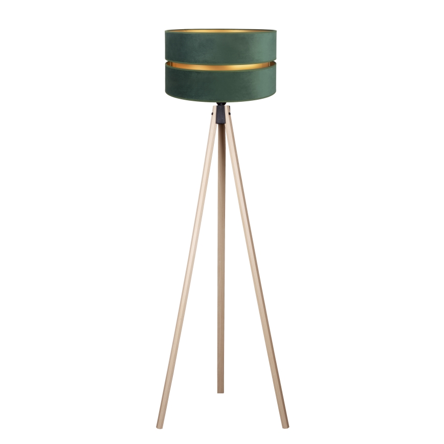 Duolla - Candeeiro de chão DUO 1xE27/60W/230V diâmetro 44 cm verde/bege
