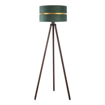 Duolla - Candeeiro de chão DUO 1xE27/60W/230V diâmetro 44 cm verde/castanho