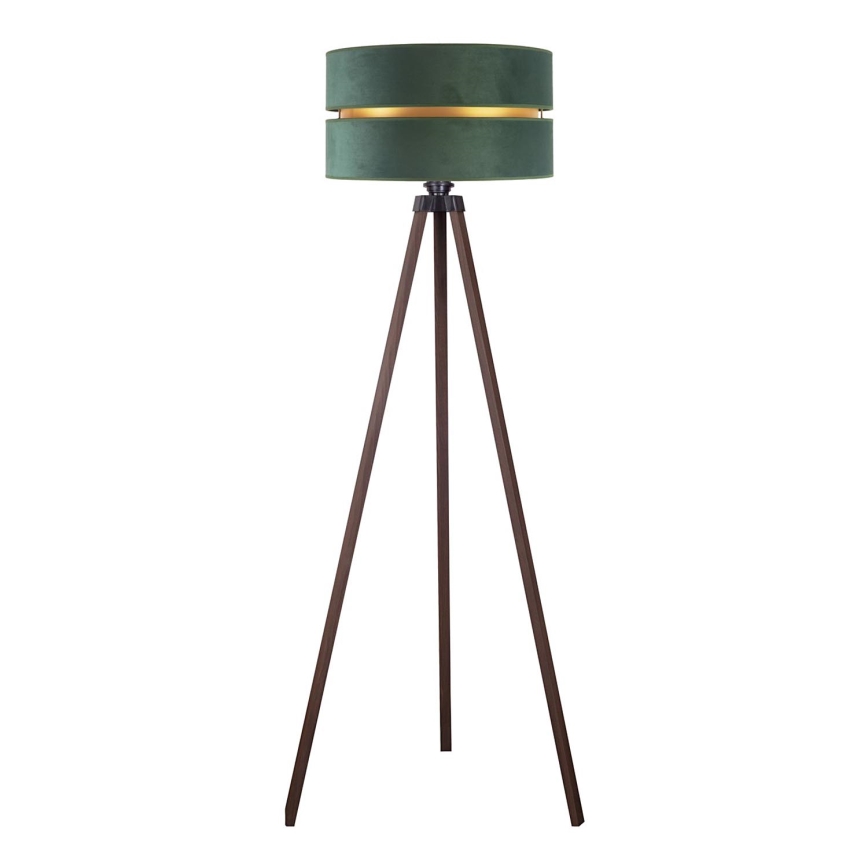 Duolla - Candeeiro de chão DUO 1xE27/60W/230V diâmetro 44 cm verde/castanho