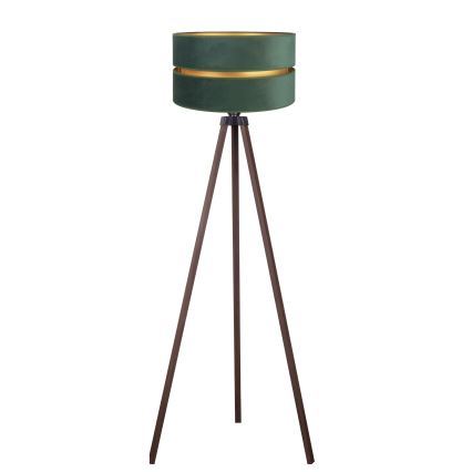 Duolla - Candeeiro de chão DUO 1xE27/60W/230V diâmetro 44 cm verde/castanho