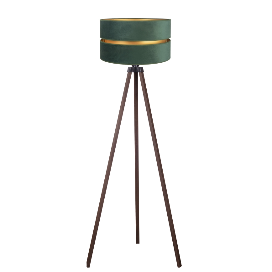 Duolla - Candeeiro de chão DUO 1xE27/60W/230V diâmetro 44 cm verde/castanho
