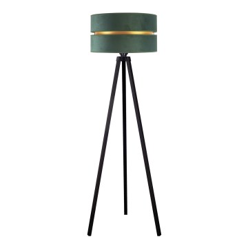 Duolla - Candeeiro de chão DUO 1xE27/60W/230V diâmetro 44 cm verde/wenge