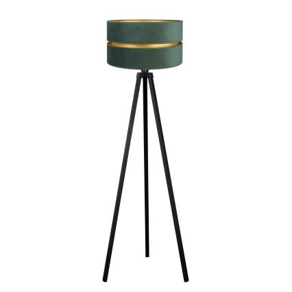 Duolla - Candeeiro de chão DUO 1xE27/60W/230V diâmetro 44 cm verde/wenge