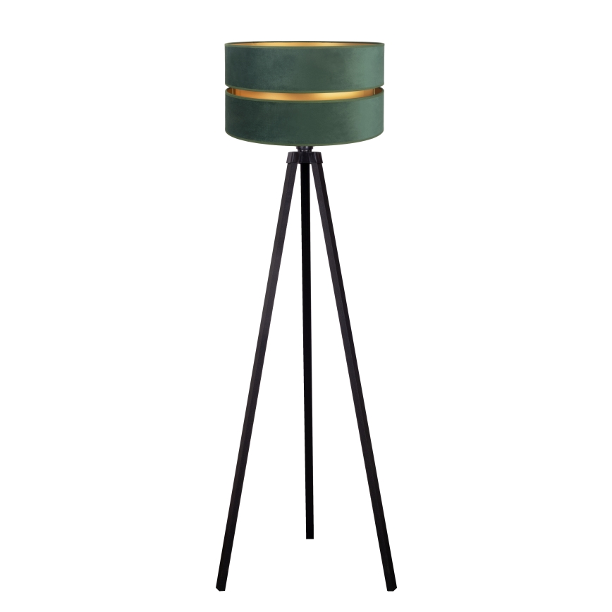 Duolla - Candeeiro de chão DUO 1xE27/60W/230V diâmetro 44 cm verde/wenge