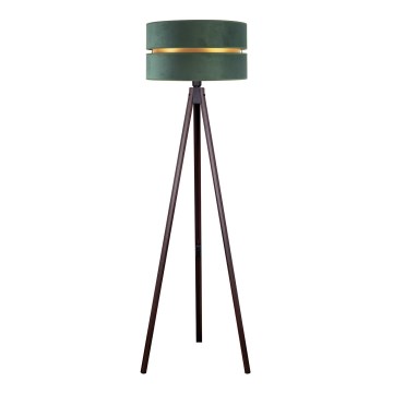 Duolla - Candeeiro de chão DUO 1xE27/60W/230V diâmetro 44 cm verde/wenge