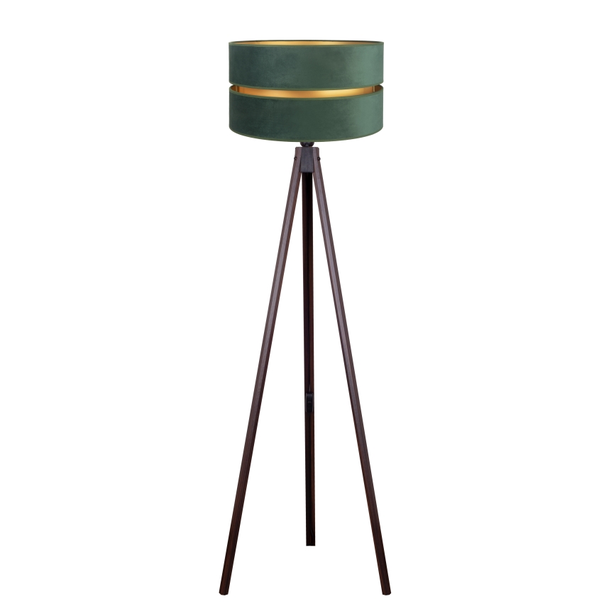 Duolla - Candeeiro de chão DUO 1xE27/60W/230V diâmetro 44 cm verde/wenge