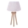 Duolla - Candeeiro de mesa BOUCLE 1xE27/15W/230V diâmetro 28 cm branco/madeira