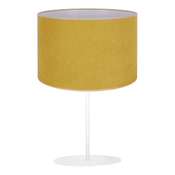 Duolla - Candeeiro de mesa BRISTOL 1xE14/15W/230V diâmetro 17,5 cm amarelo/branco