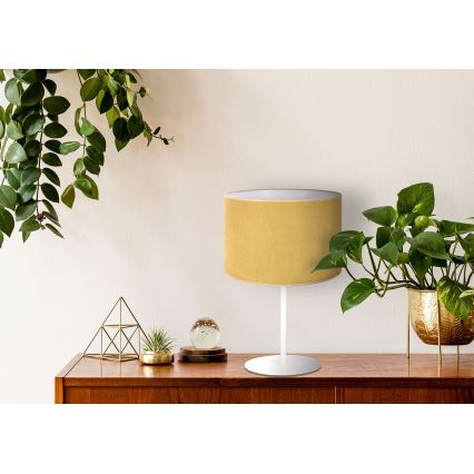 Duolla - Candeeiro de mesa BRISTOL 1xE14/15W/230V diâmetro 17,5 cm amarelo/branco