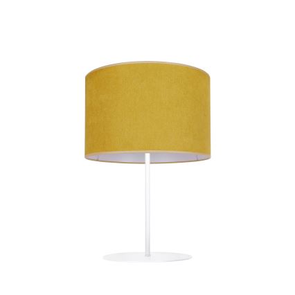 Duolla - Candeeiro de mesa BRISTOL 1xE14/15W/230V diâmetro 17,5 cm amarelo/branco