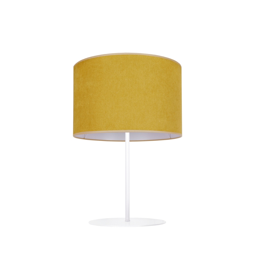 Duolla - Candeeiro de mesa BRISTOL 1xE14/15W/230V diâmetro 17,5 cm amarelo/branco