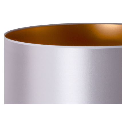 Duolla - Candeeiro de mesa CANNES 1xE14/15W/230V diâmetro 20 cm prateado/cobre/branco