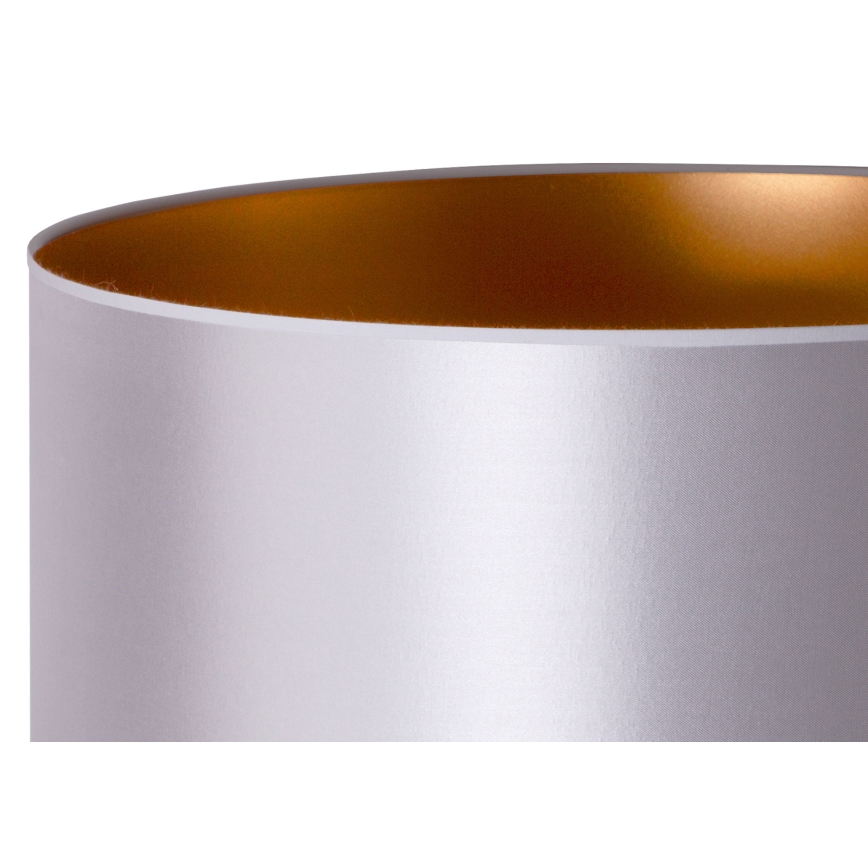 Duolla - Candeeiro de mesa CANNES 1xE14/15W/230V diâmetro 20 cm prateado/cobre/branco