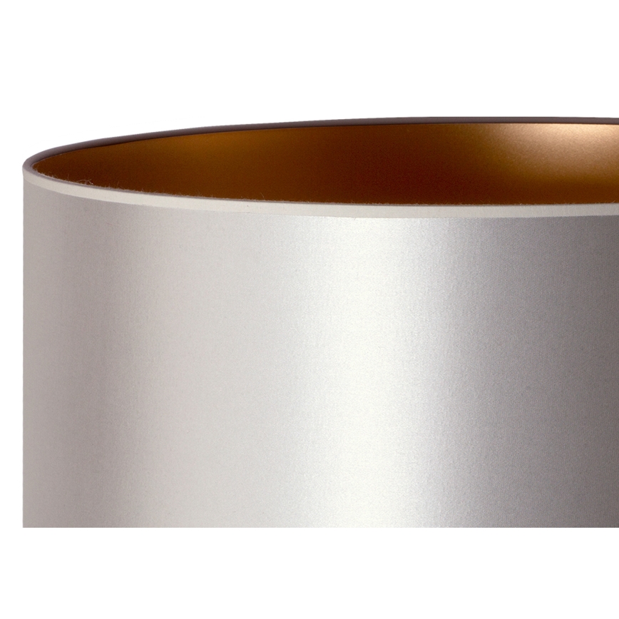 Duolla - Candeeiro de mesa CANNES 1xE14/15W/230V diâmetro 20 cm prateado/cobre/branco