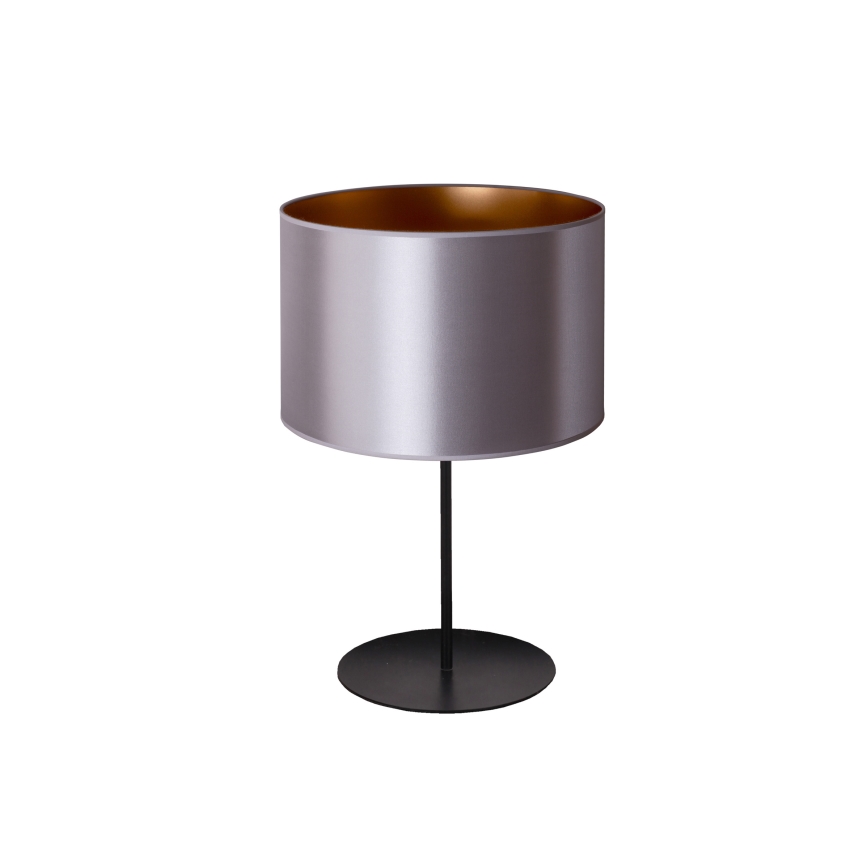 Duolla - Candeeiro de mesa CANNES 1xE14/15W/230V diâmetro 20 cm prateado/cobre/preto