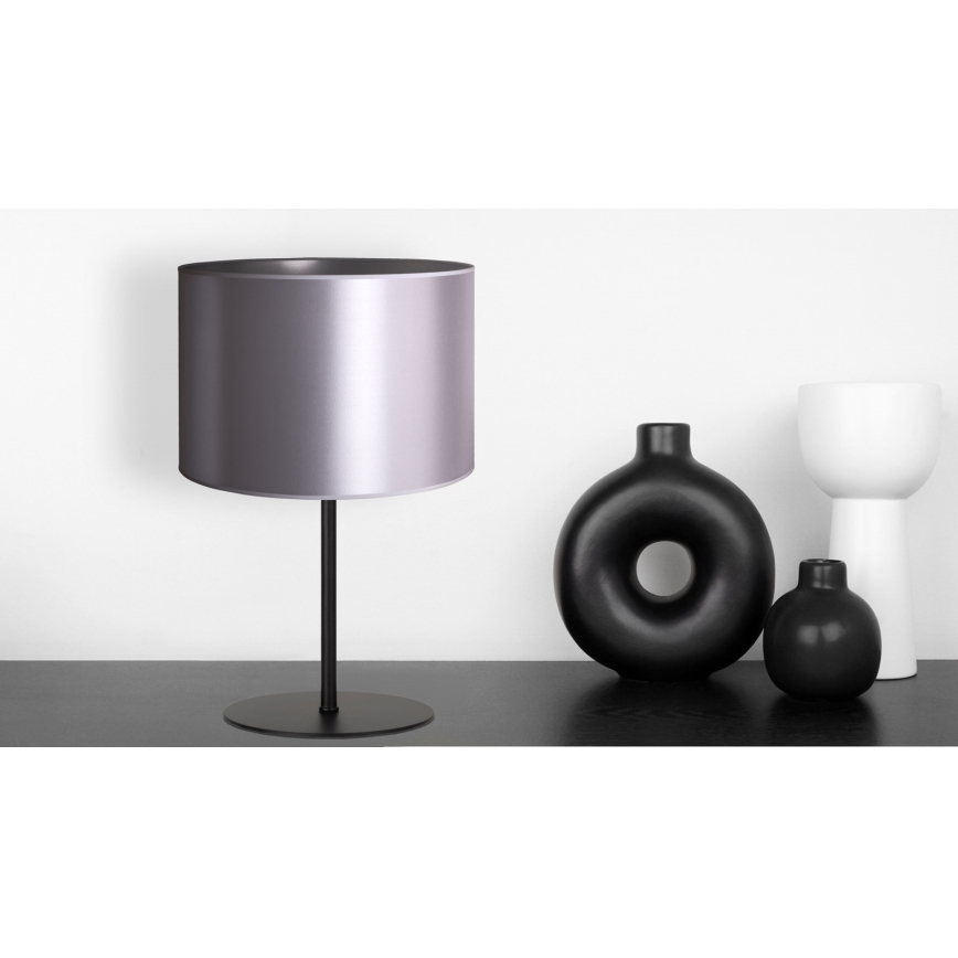 Duolla - Candeeiro de mesa CANNES 1xE14/15W/230V diâmetro 20 cm prateado/preto