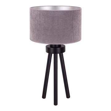 Duolla - Candeeiro de mesa LYON 1xE27/15W/230V diâmetro 30 cm cinzento