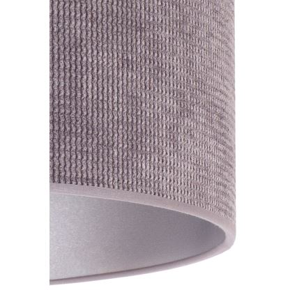 Duolla - Candeeiro de mesa LYON 1xE27/15W/230V diâmetro 30 cm cinzento