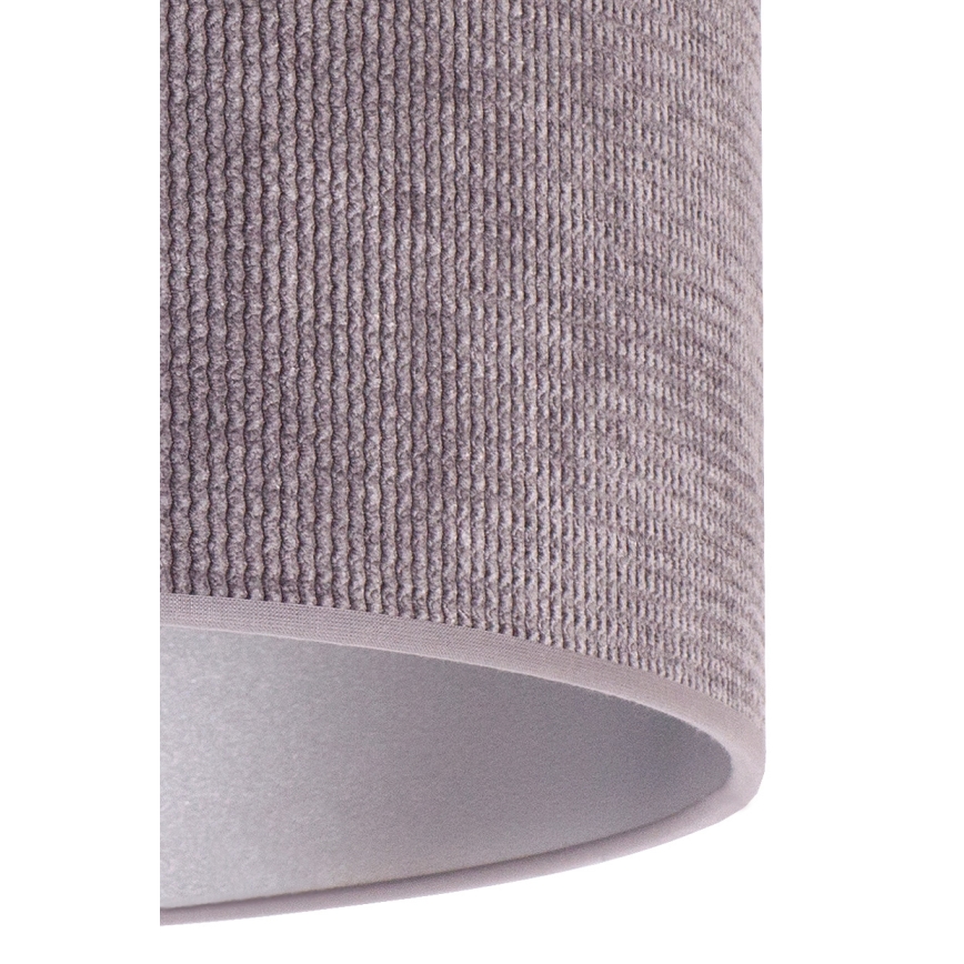 Duolla - Candeeiro de mesa LYON 1xE27/15W/230V diâmetro 30 cm cinzento