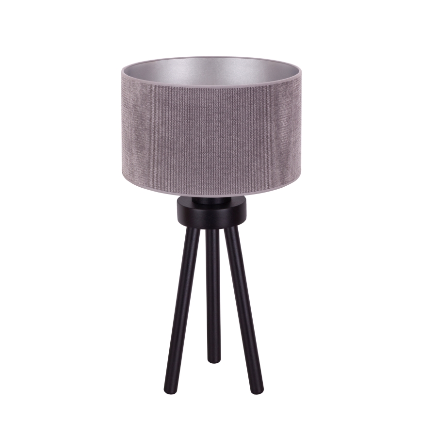 Duolla - Candeeiro de mesa LYON 1xE27/15W/230V diâmetro 30 cm cinzento