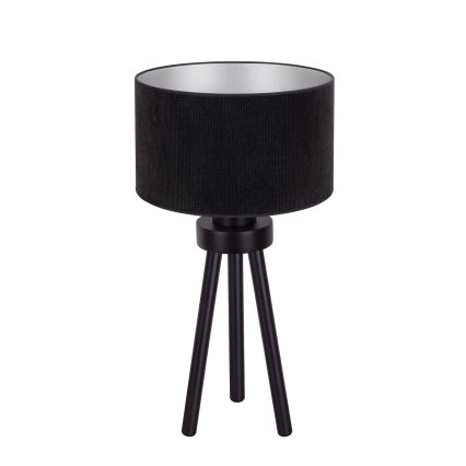 Duolla - Candeeiro de mesa LYON 1xE27/15W/230V diâmetro 30 cm preto