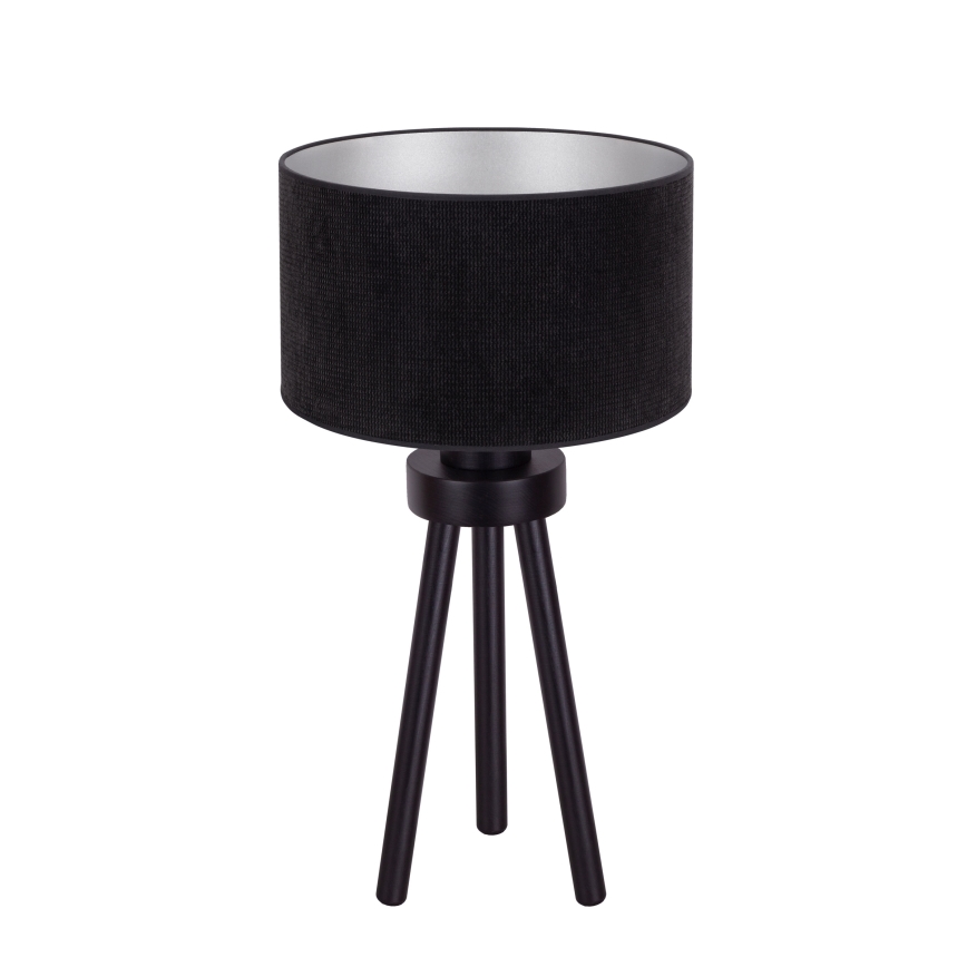 Duolla - Candeeiro de mesa LYON 1xE27/15W/230V diâmetro 30 cm preto
