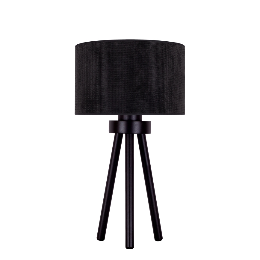 Duolla - Candeeiro de mesa LYON 1xE27/15W/230V diâmetro 30 cm preto