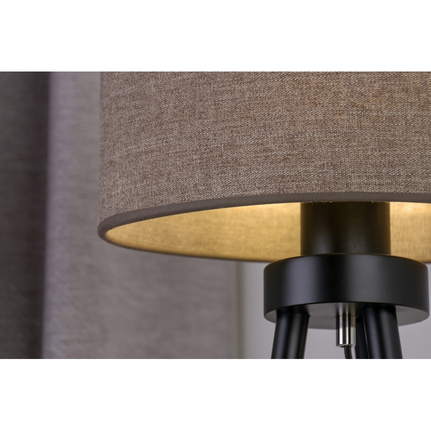 Duolla - Candeeiro de mesa OVAL 1xE27/15W/230V diâmetro 30 cm castanho