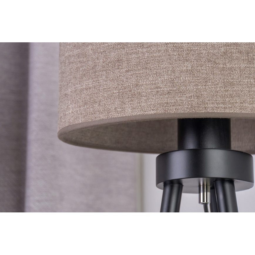 Duolla - Candeeiro de mesa OVAL 1xE27/15W/230V diâmetro 30 cm castanho