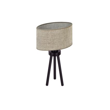 Duolla - Candeeiro de mesa OVAL 1xE27/15W/230V diâmetro 30 cm castanho