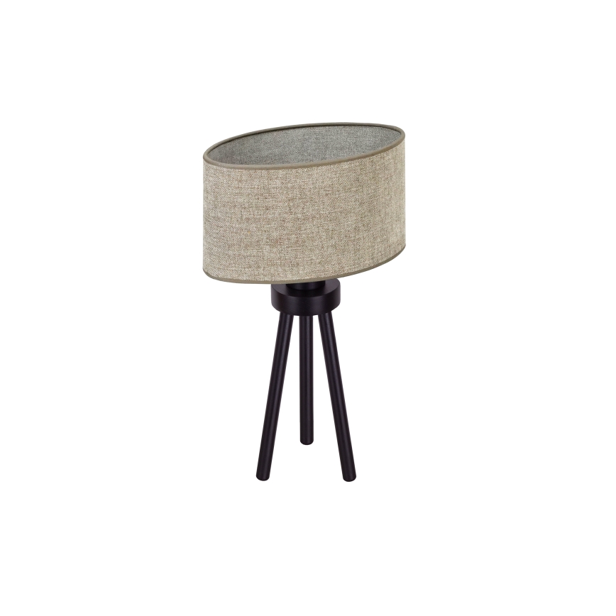 Duolla - Candeeiro de mesa OVAL 1xE27/15W/230V diâmetro 30 cm castanho