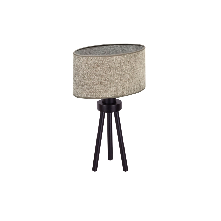 Duolla - Candeeiro de mesa OVAL 1xE27/15W/230V diâmetro 30 cm castanho