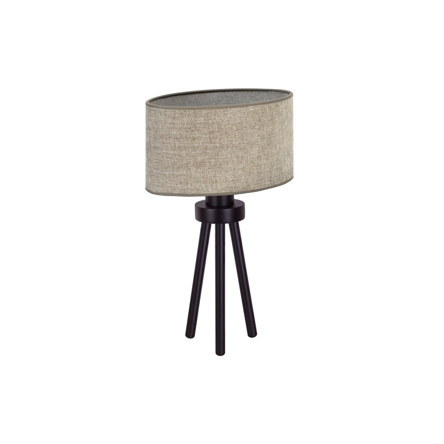 Duolla - Candeeiro de mesa OVAL 1xE27/15W/230V diâmetro 30 cm castanho