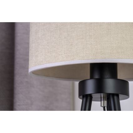 Duolla - Candeeiro de mesa OVAL 1xE27/15W/230V diâmetro 30 cm cinzento
