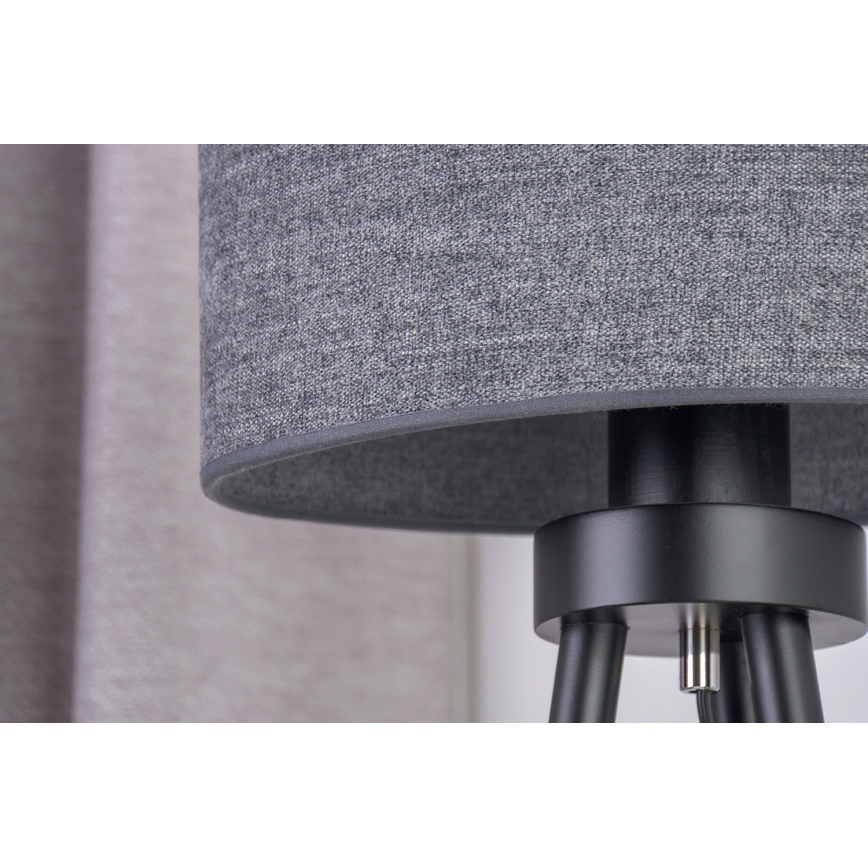 Duolla - Candeeiro de mesa OVAL 1xE27/15W/230V diâmetro 30 cm cinzento