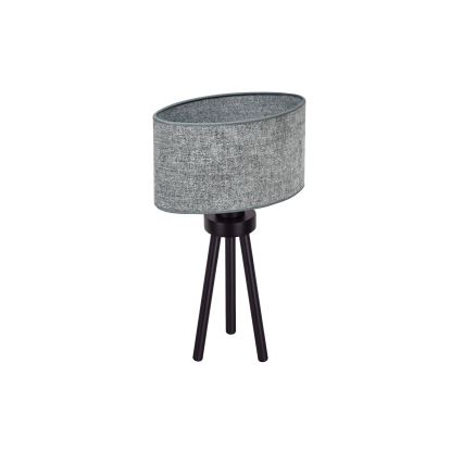 Duolla - Candeeiro de mesa OVAL 1xE27/15W/230V diâmetro 30 cm cinzento