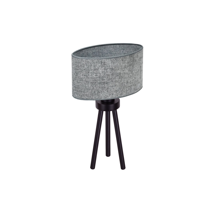 Duolla - Candeeiro de mesa OVAL 1xE27/15W/230V diâmetro 30 cm cinzento