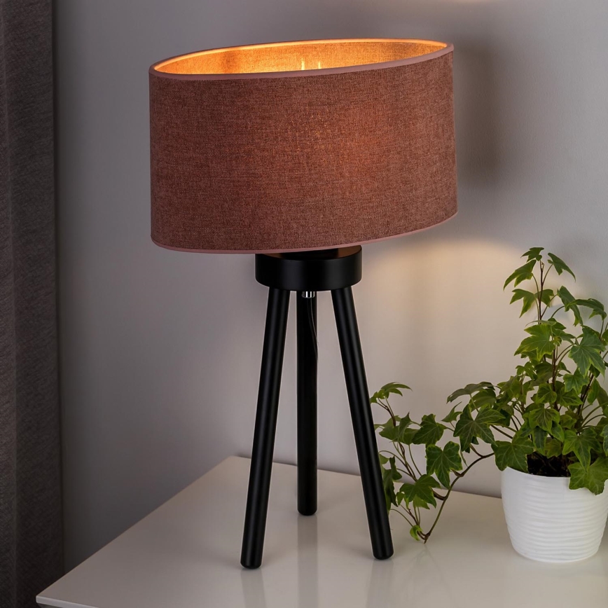 Duolla - Candeeiro de mesa OVAL 1xE27/15W/230V diâmetro 30 cm rosa