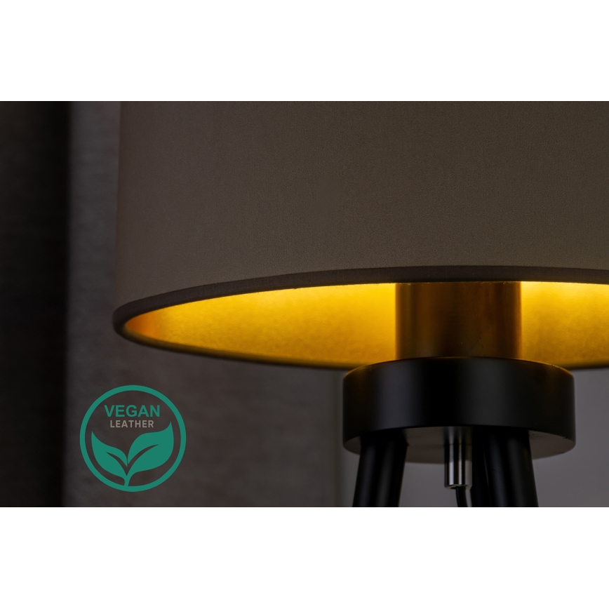 Duolla - Candeeiro de mesa OVAL VEGAN 1xE27/15W/230V diâmetro 30 cm bege